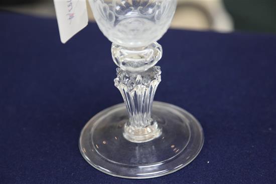 A German glass goblet and cover, Thuringia, second quarter 18th century, height 31cm